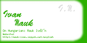 ivan mauk business card